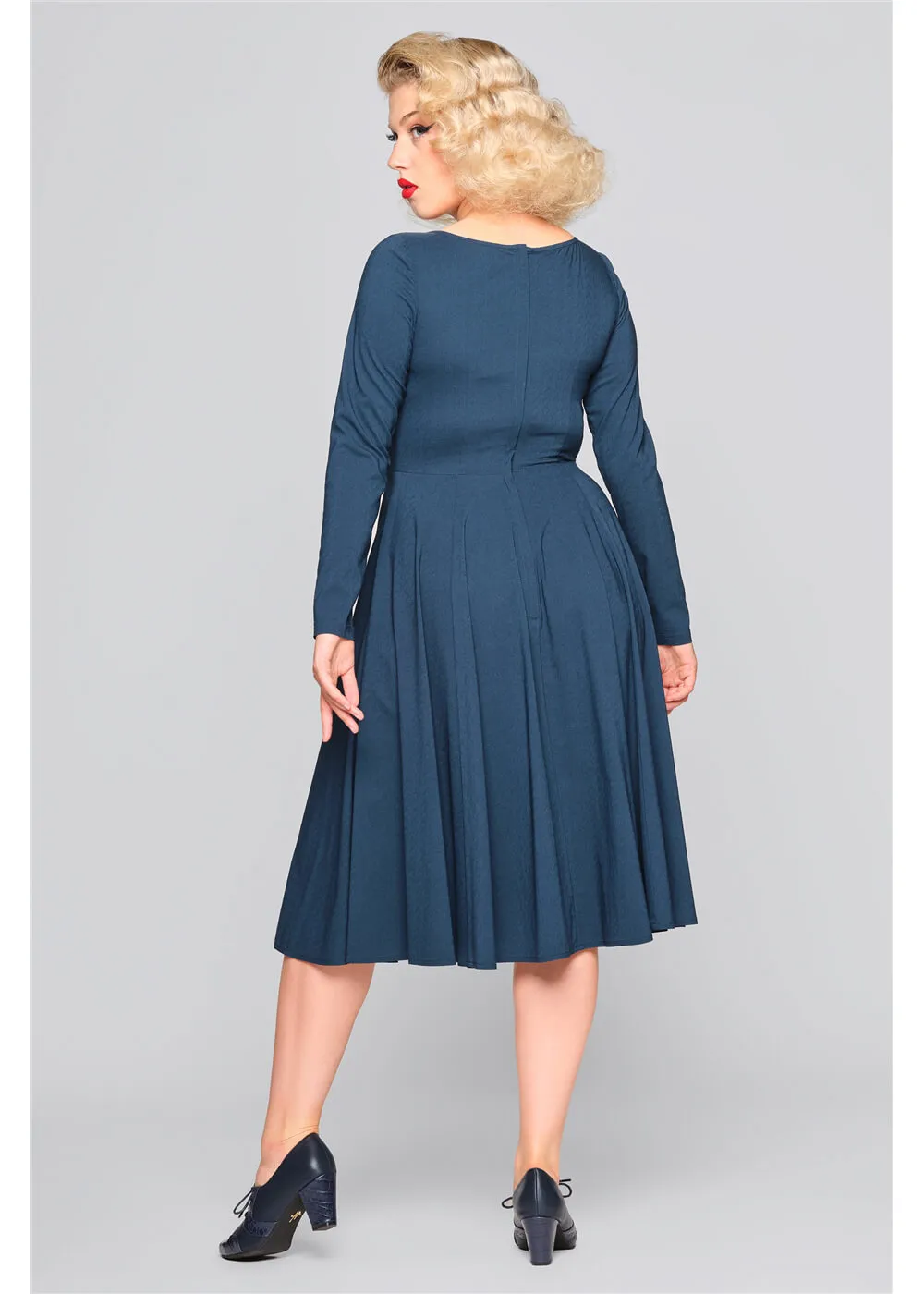 Collectif Edith 50's Swing Dress Teal