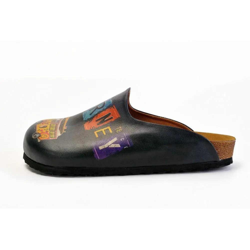 Colorful Journey Written and Colorful Flowers Caravan Patterned Clogs - CET103
