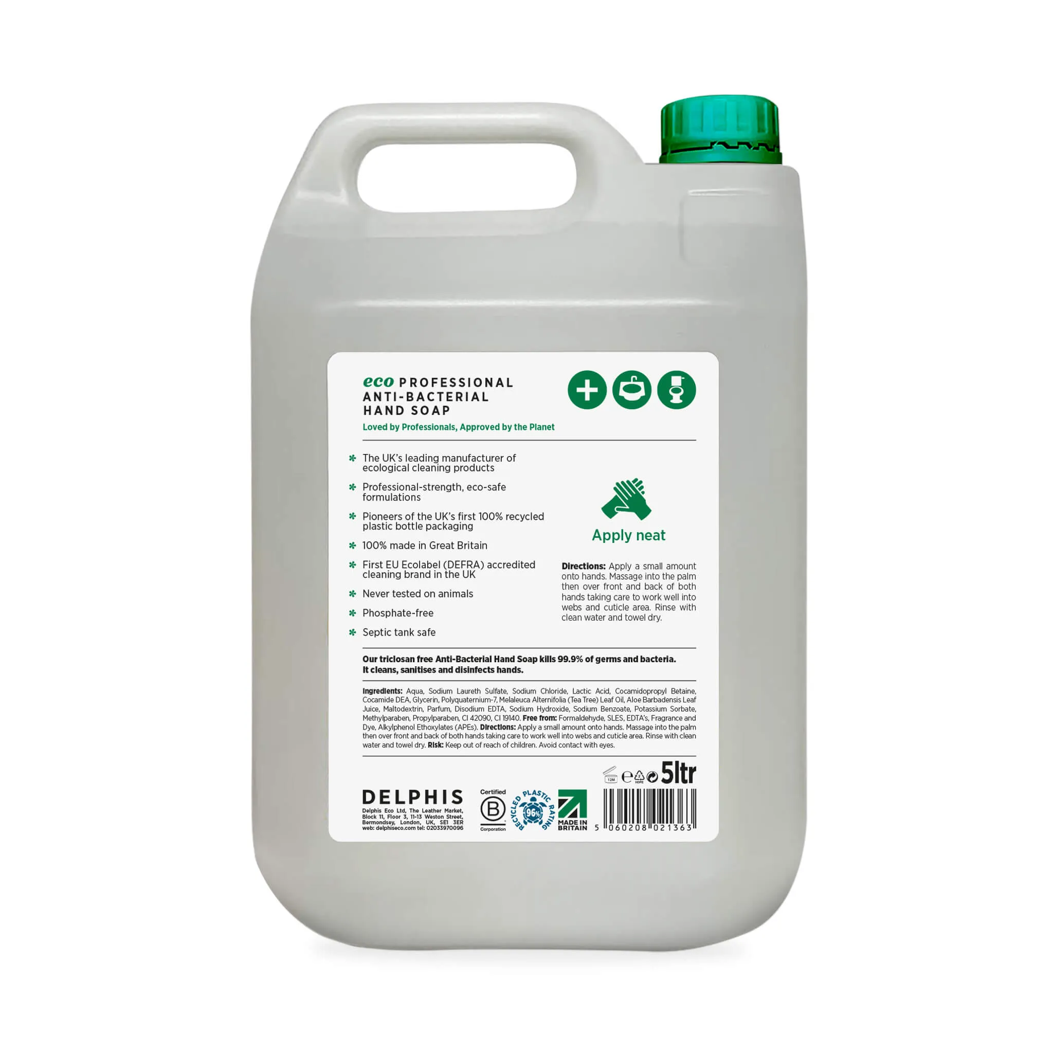 Commercial Anti-Bacterial Hand Soap 5L (RTU)