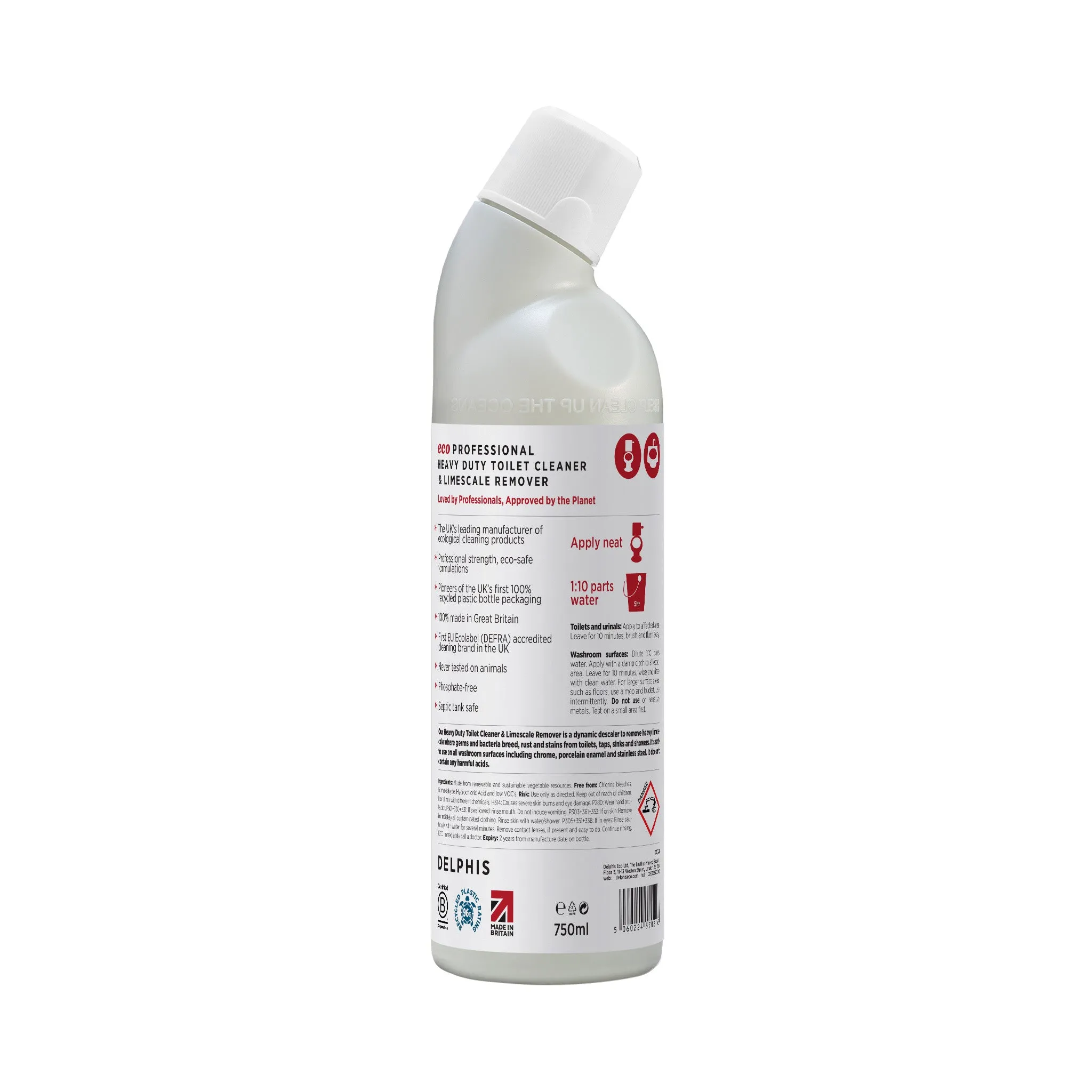 Commercial Heavy Duty Toilet Cleaner & Limescale Remover 750ml (RTU)