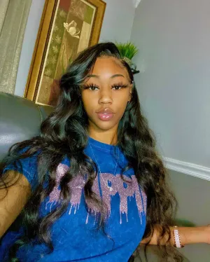 Confetti Glitter Drippin | Navy Blue Vintage Wash Tee
