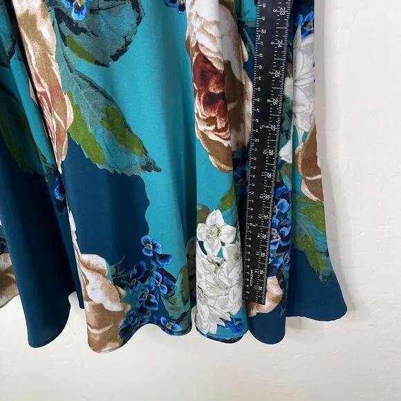 Corey Lynn Calter Anthrpology Flare Mini Dress Size 10 Floral Zipper Boho Party
