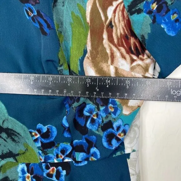 Corey Lynn Calter Anthrpology Flare Mini Dress Size 10 Floral Zipper Boho Party