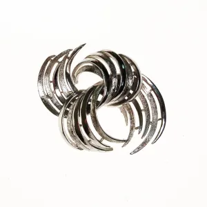 Coro Silver Modernist Abstract Brooch