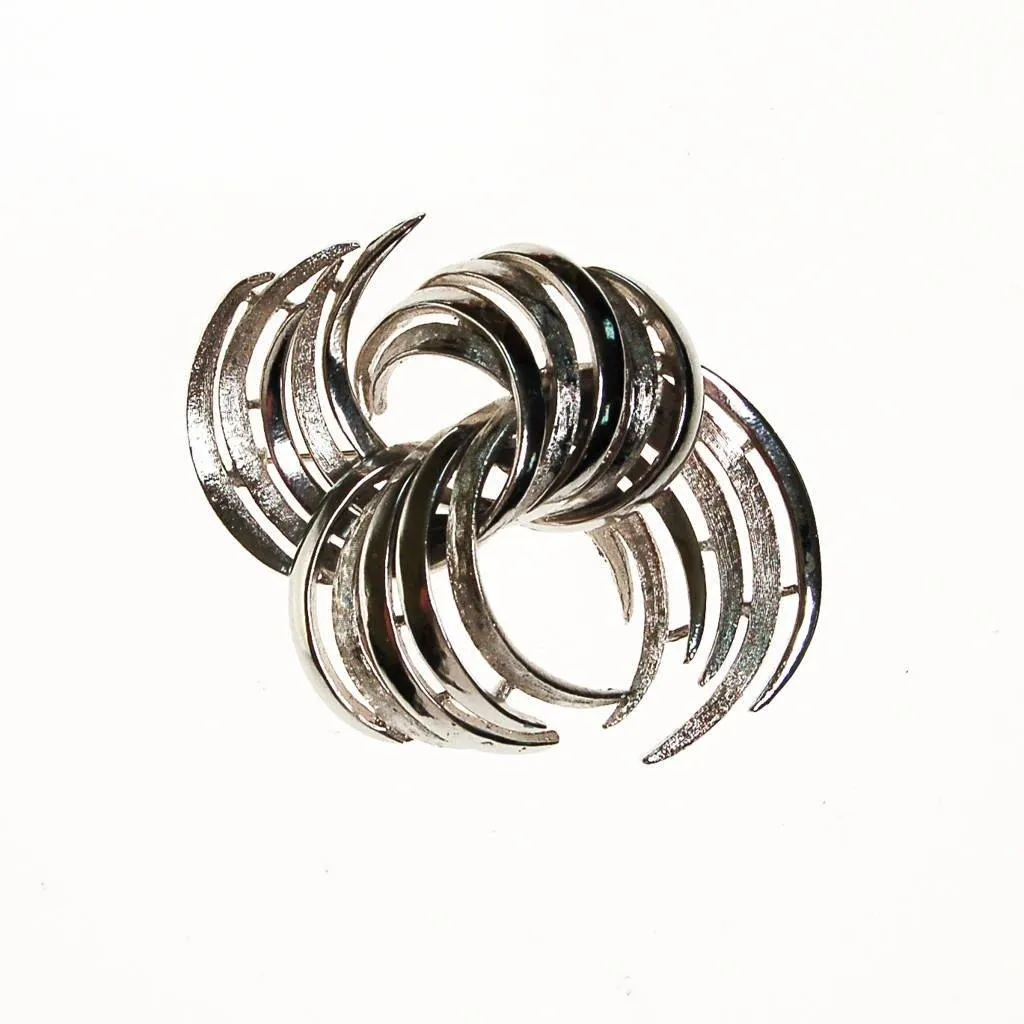 Coro Silver Modernist Abstract Brooch