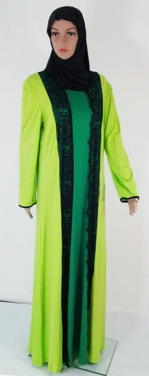 Cotton Kaftan Islamic Abaya Jilbab Long Sleeve HSZ10017 (US12/14EU42/44UK16/18)