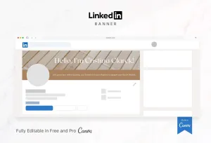 Cristina LinkedIn Banner Canva Template