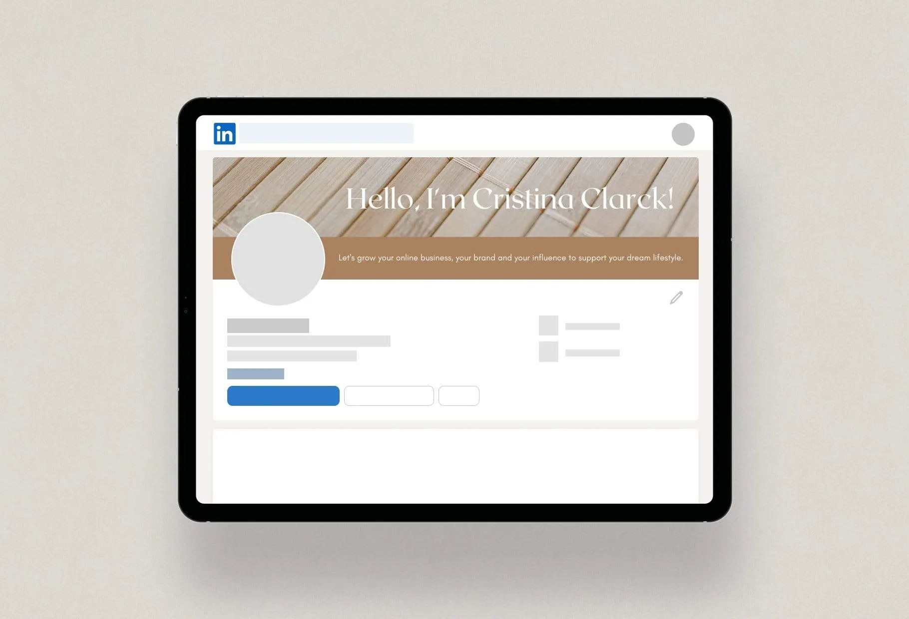 Cristina LinkedIn Banner Canva Template