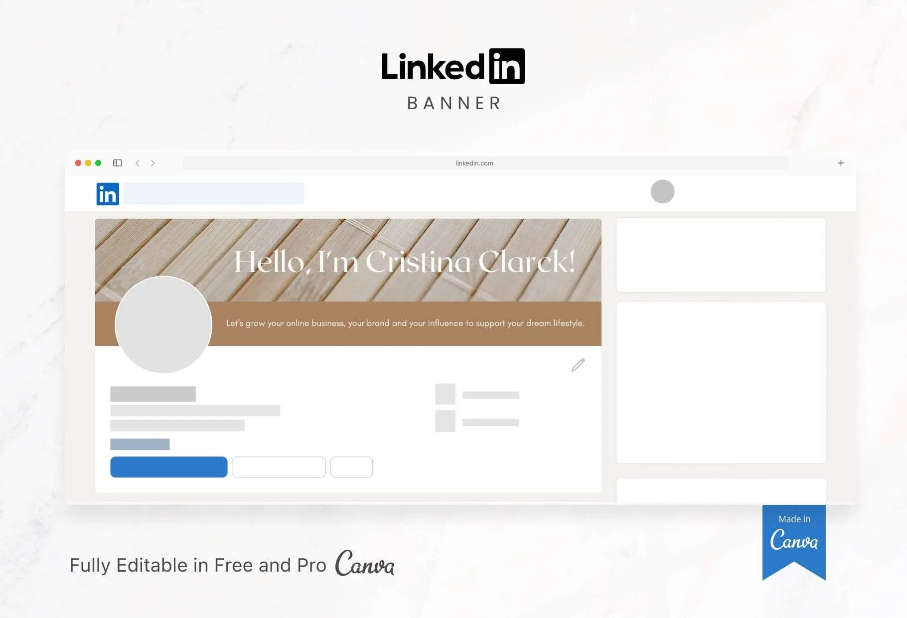 Cristina LinkedIn Banner Canva Template