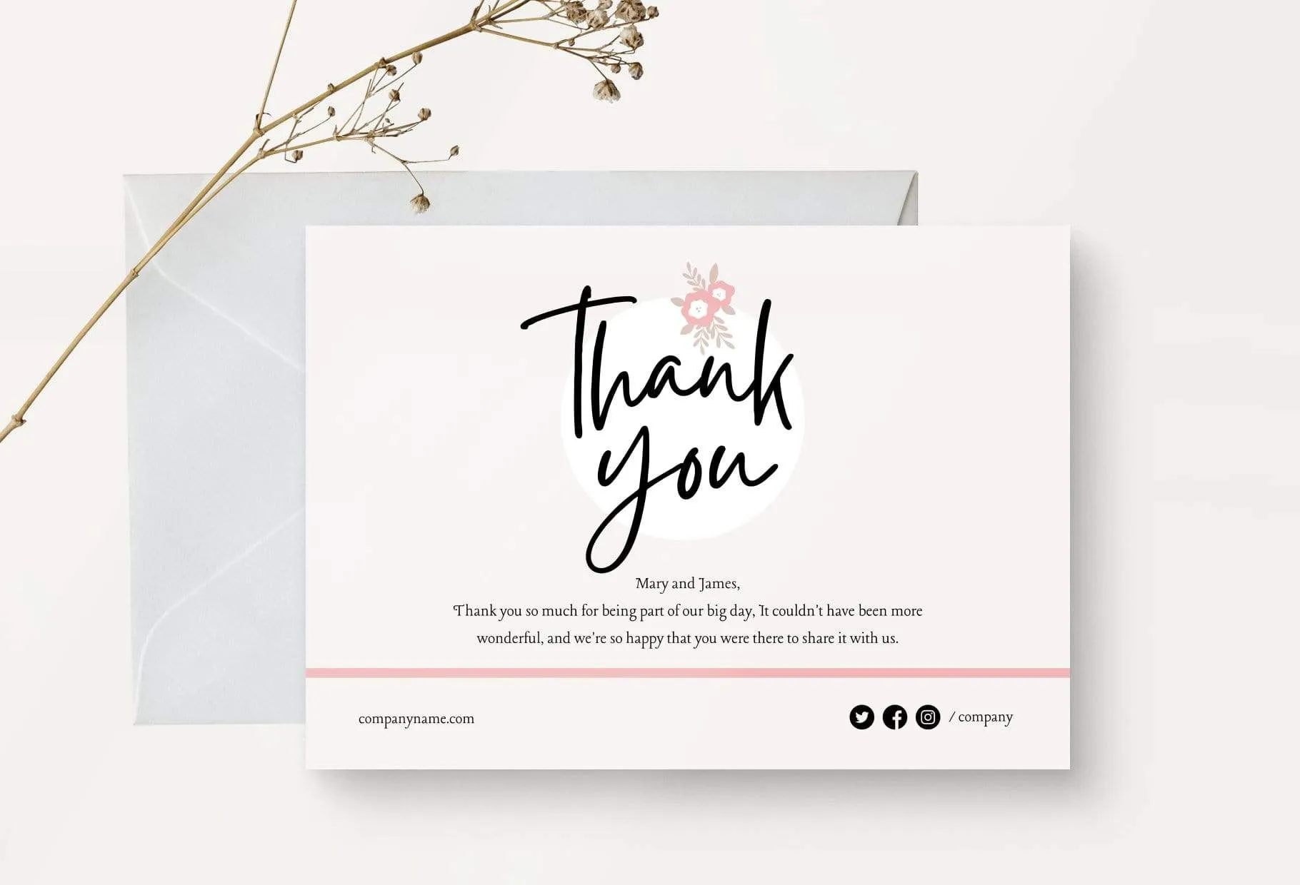 Cristina Printable Thank You Card Packaging Insert Note Canva Template