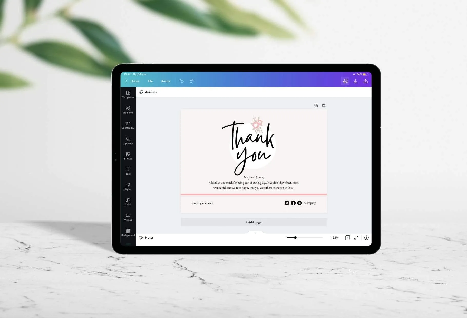 Cristina Printable Thank You Card Packaging Insert Note Canva Template