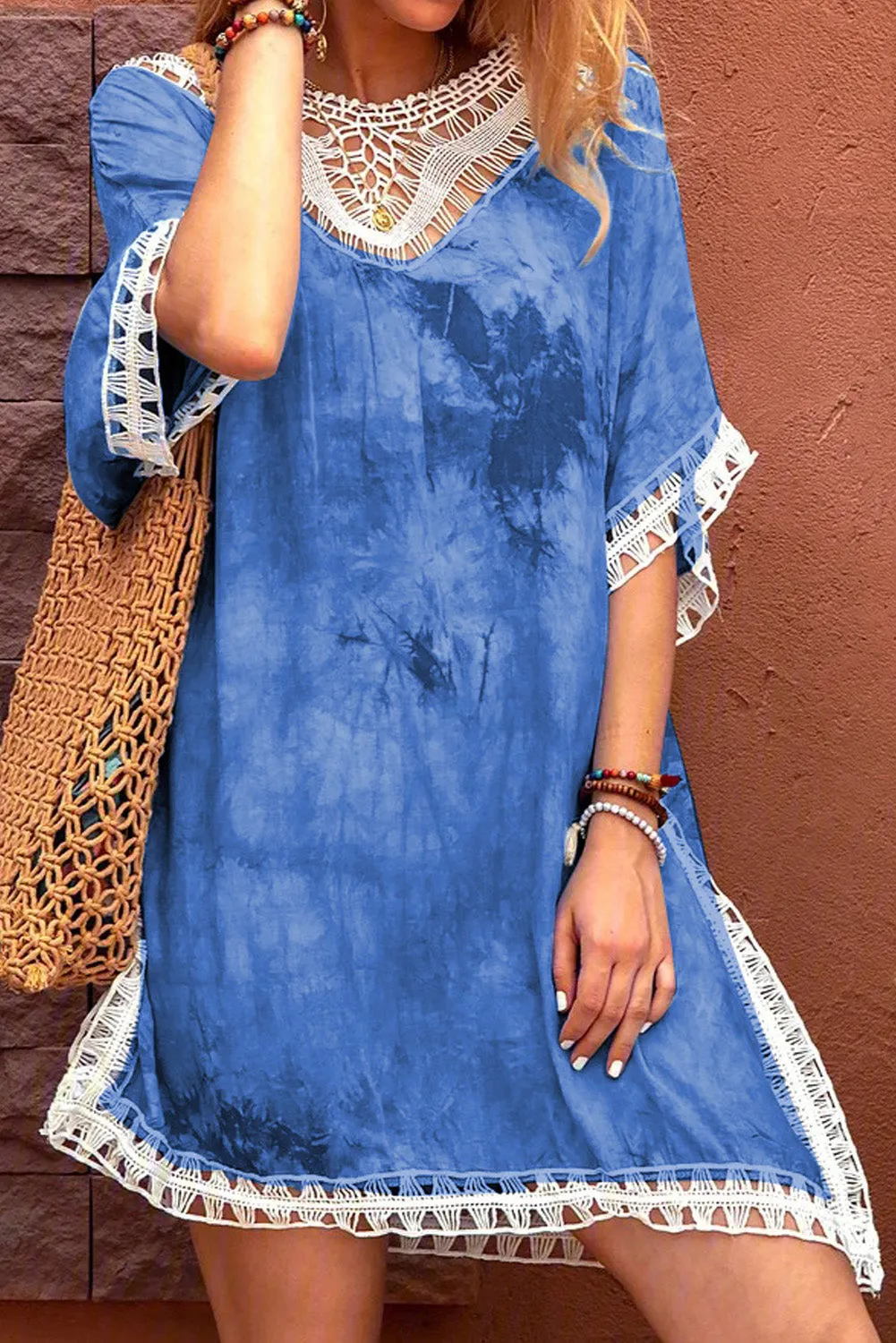 Crochet Tie-dye Beach Dress