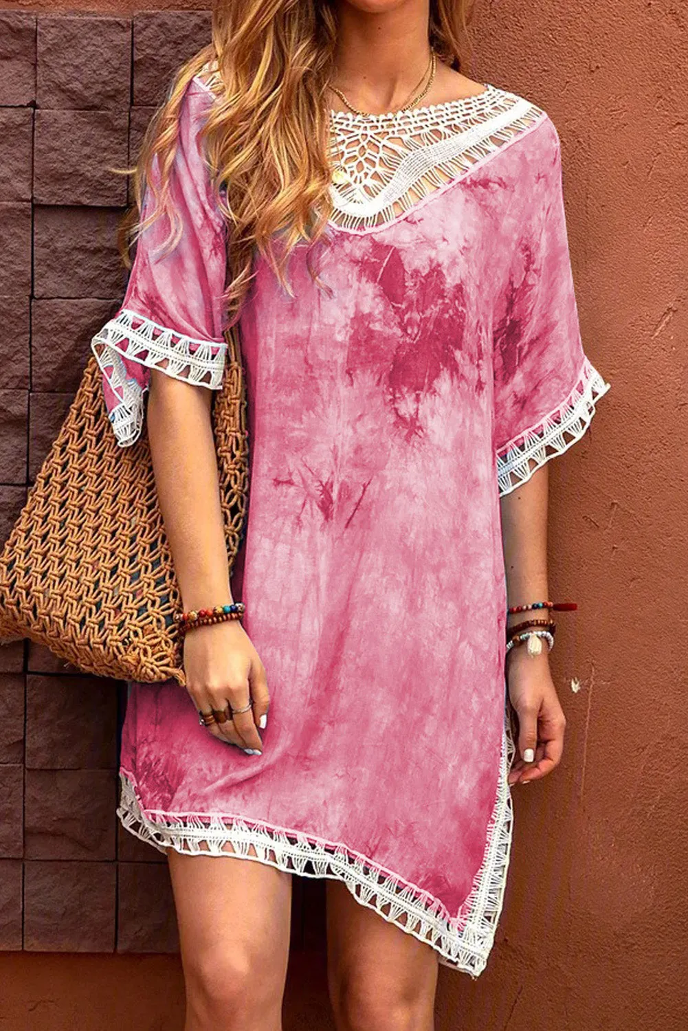 Crochet Tie-dye Beach Dress