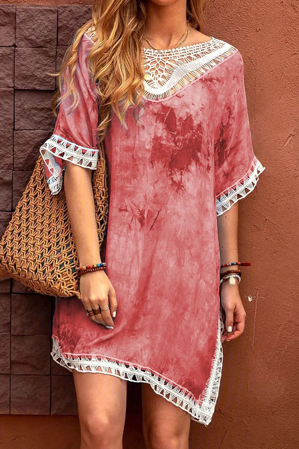 Crochet Tie-dye Beach Dress