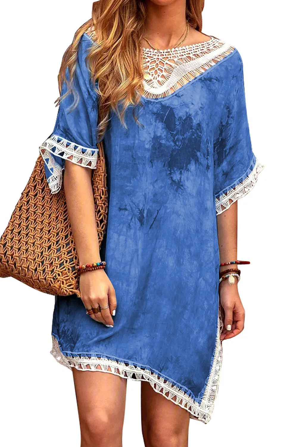 Crochet Tie-dye Beach Dress