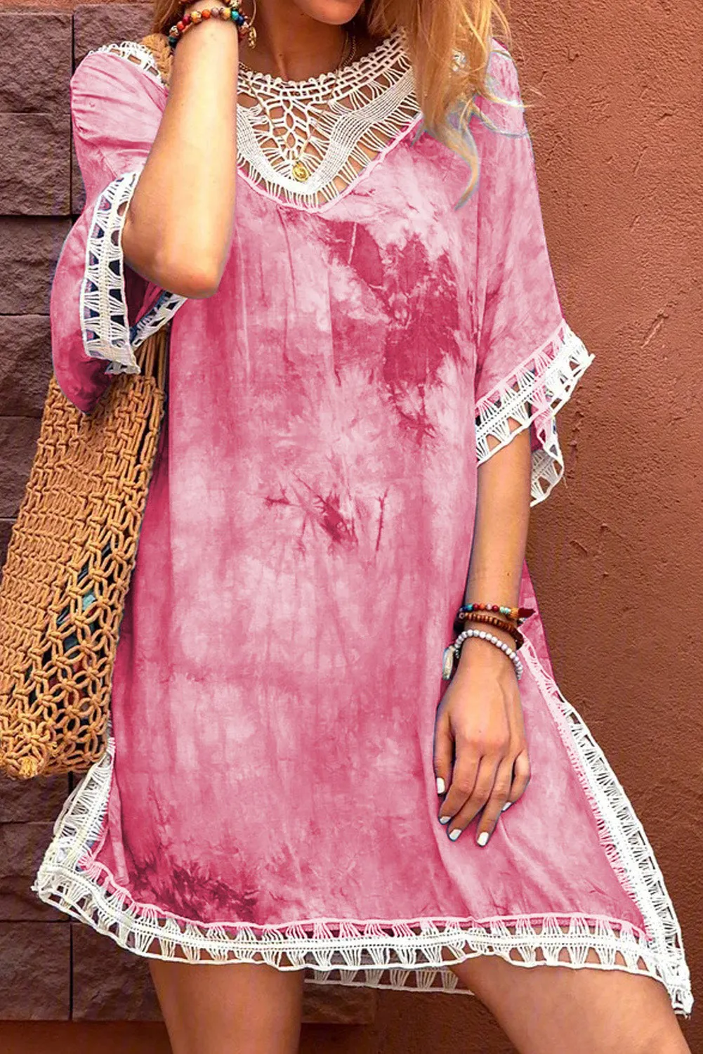 Crochet Tie-dye Beach Dress