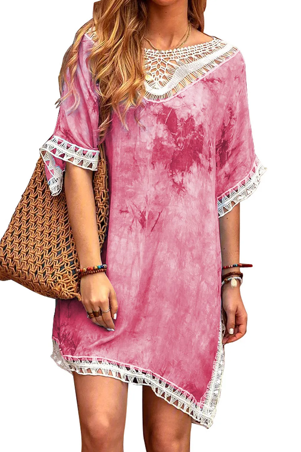 Crochet Tie-dye Beach Dress