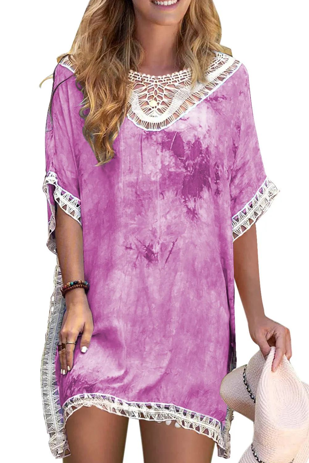 Crochet Tie-dye Beach Dress