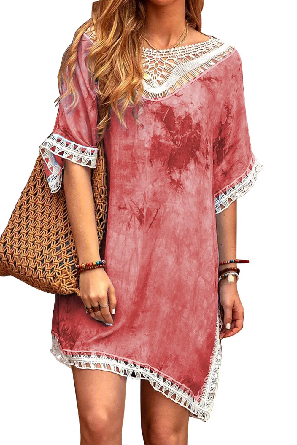 Crochet Tie-dye Beach Dress