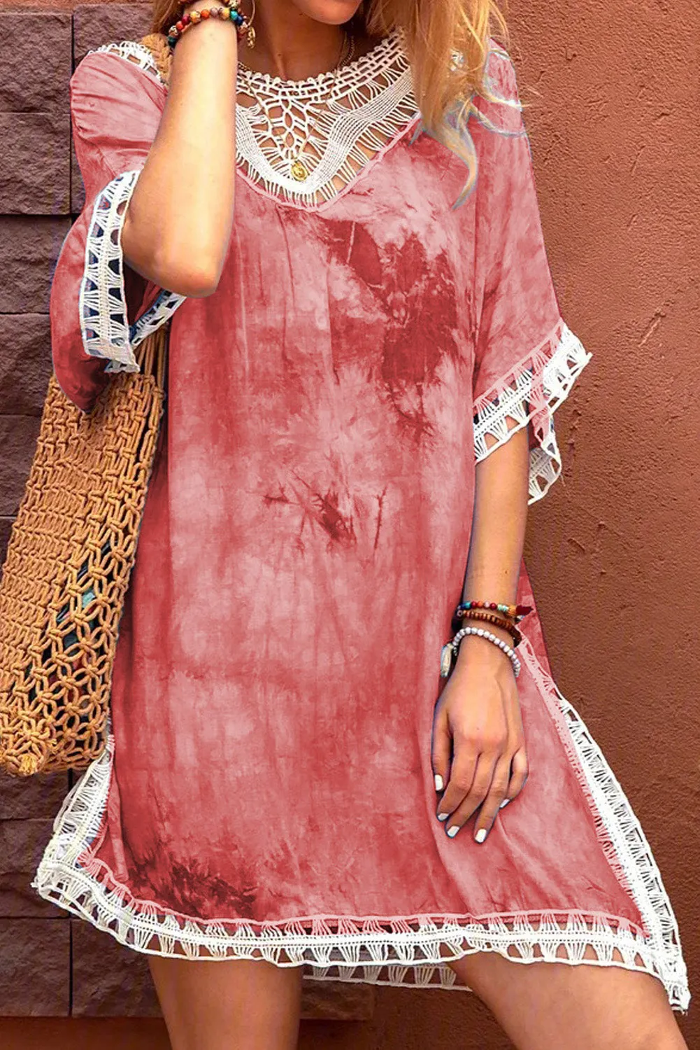 Crochet Tie-dye Beach Dress