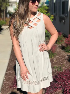 CROSS CHEST SHIFT DRESS