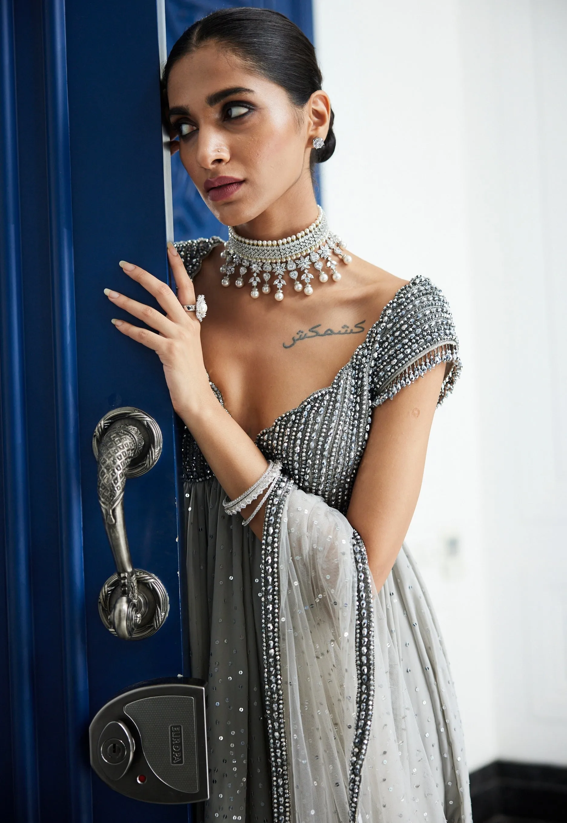 Crystal Grey Kurta Set