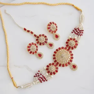 Cubics Pearls Pretty Guluband Set