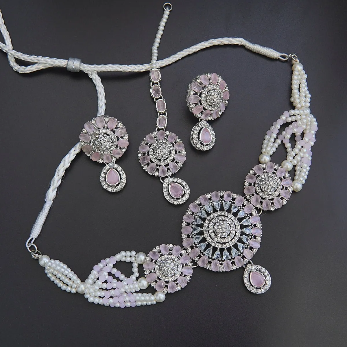 Cubics Pearls Pretty Guluband Set