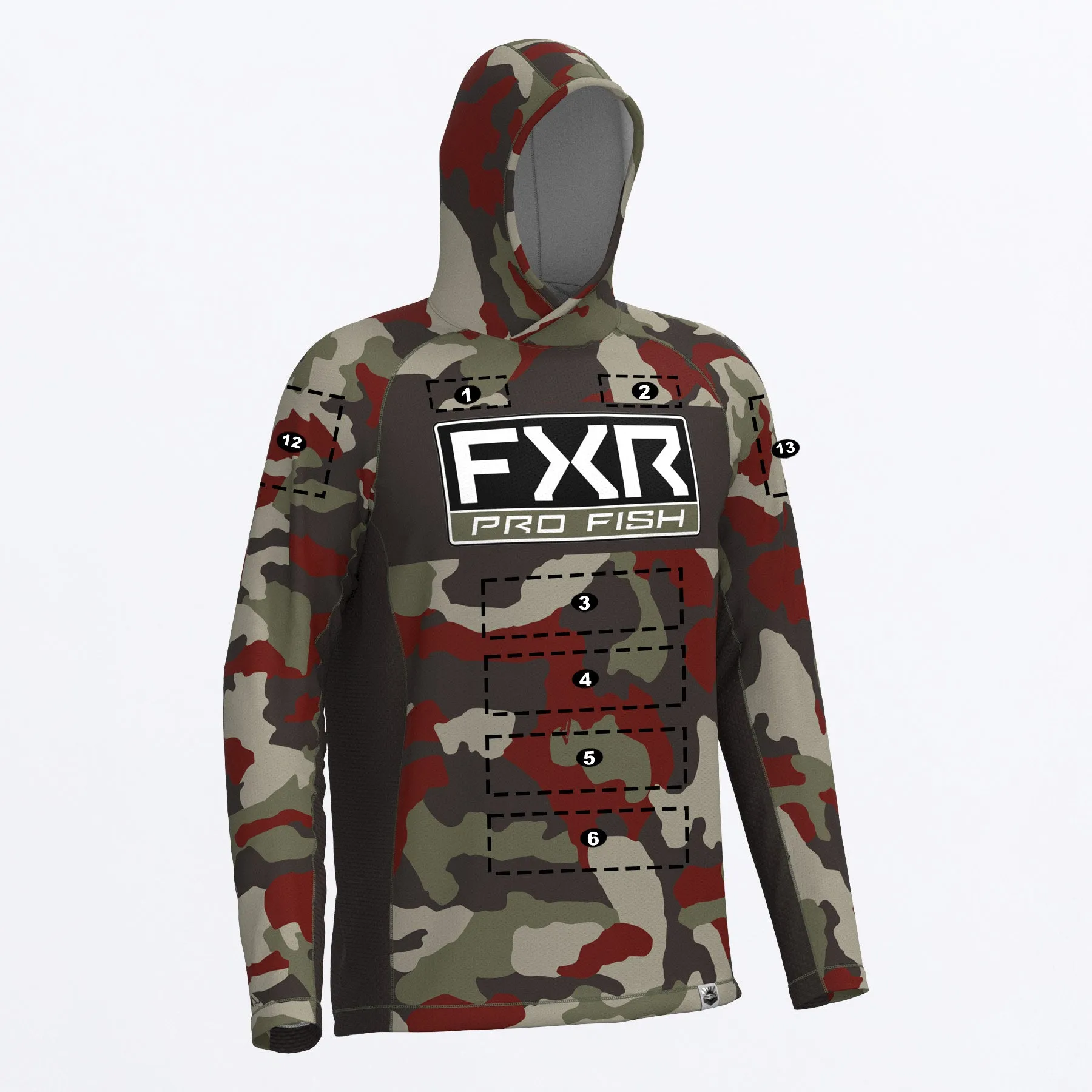 Custom M Derby Camo Air UPF Pullover Hoodie