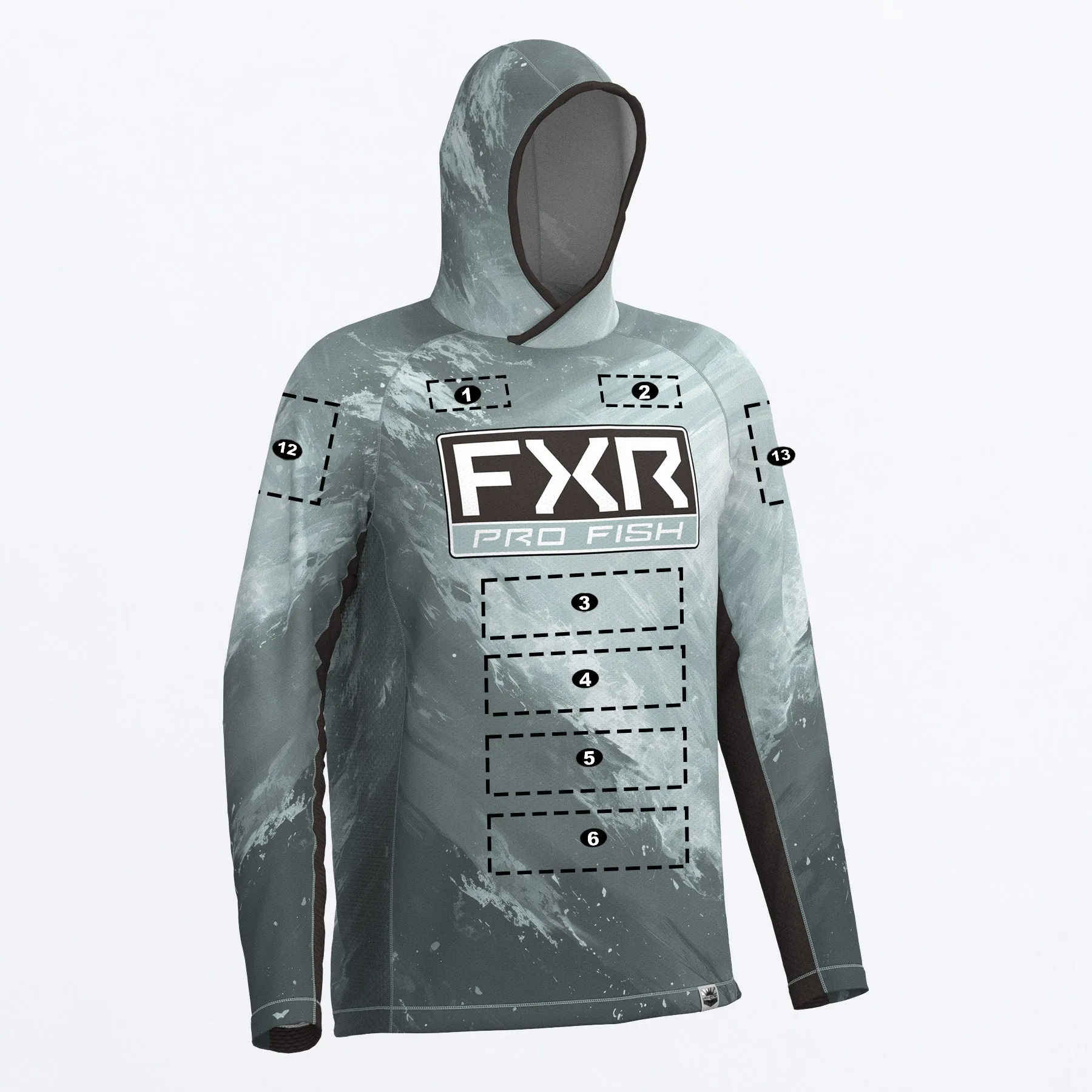 Custom M Derby Swell Air UPF Pullover Hoodie