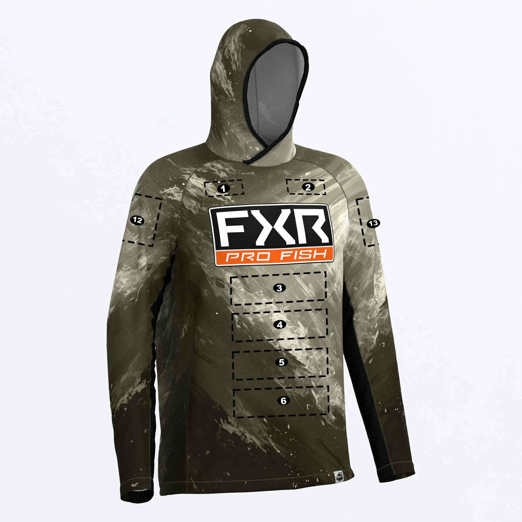 Custom M Derby Swell Air UPF Pullover Hoodie