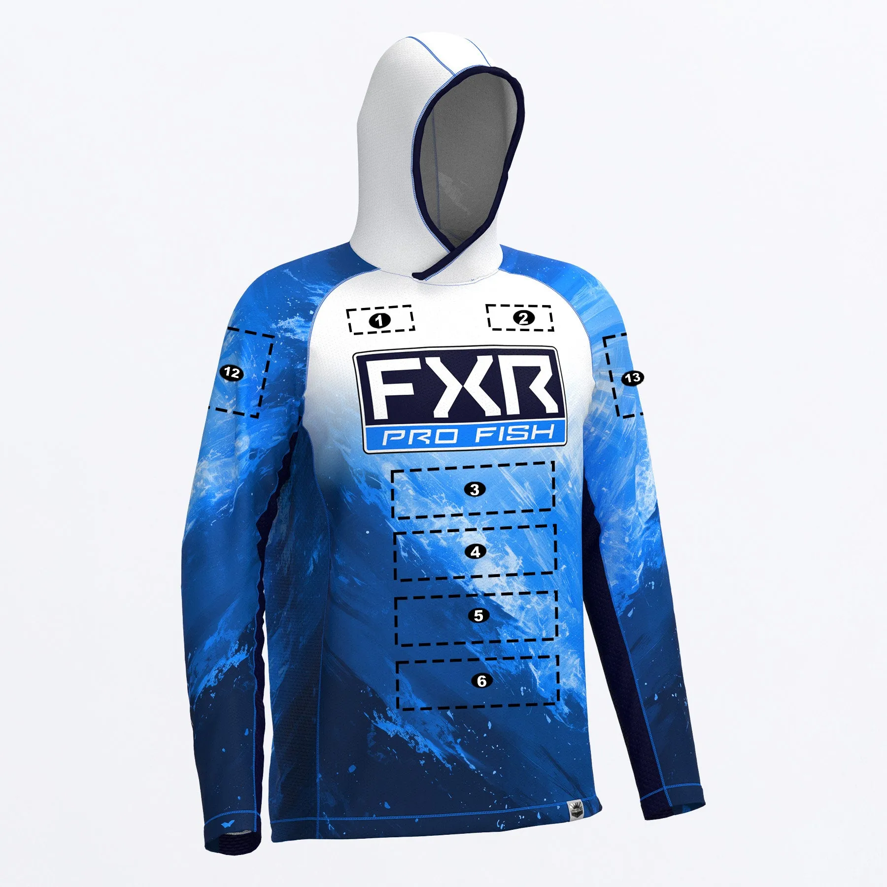 Custom M Derby Swell Air UPF Pullover Hoodie