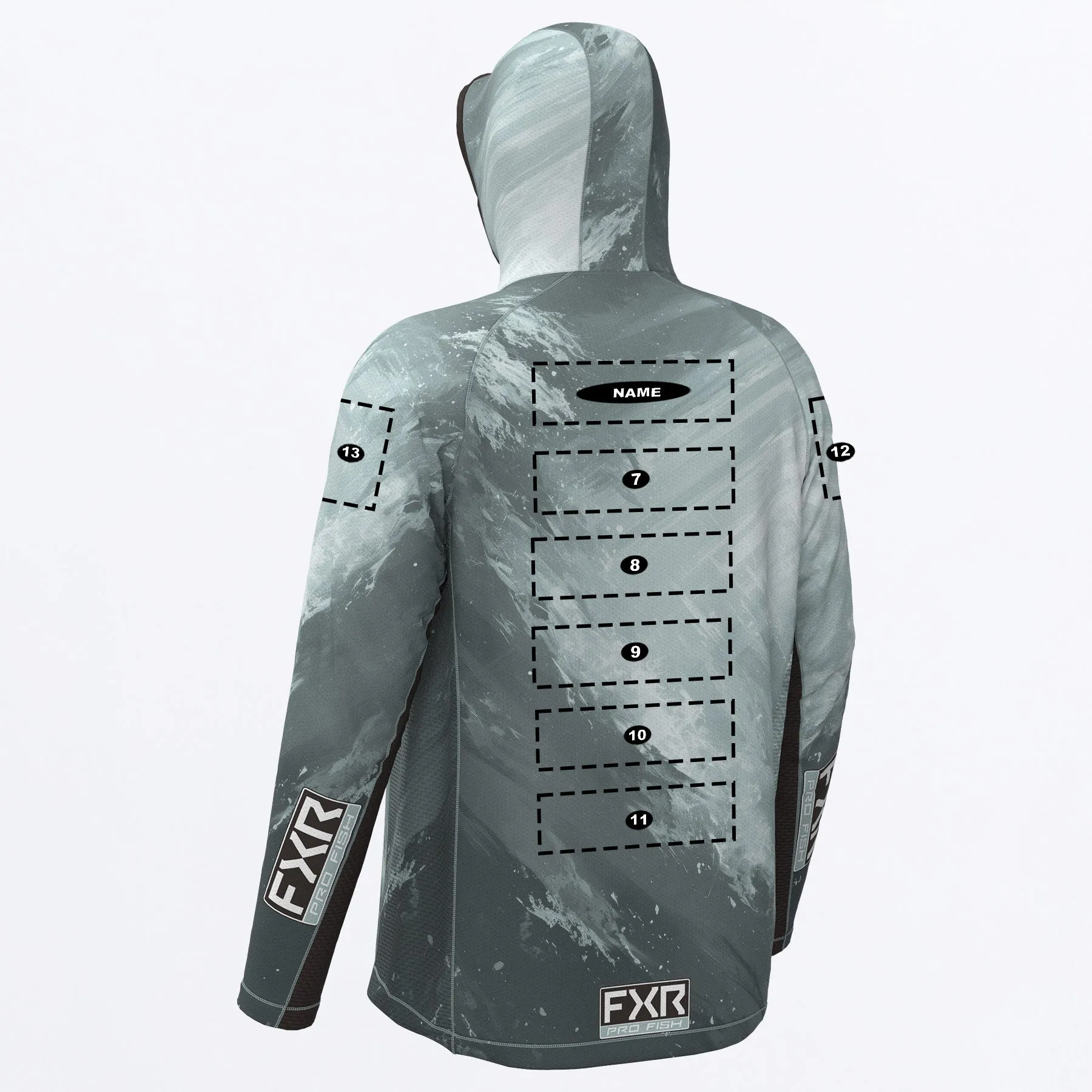 Custom M Derby Swell Air UPF Pullover Hoodie
