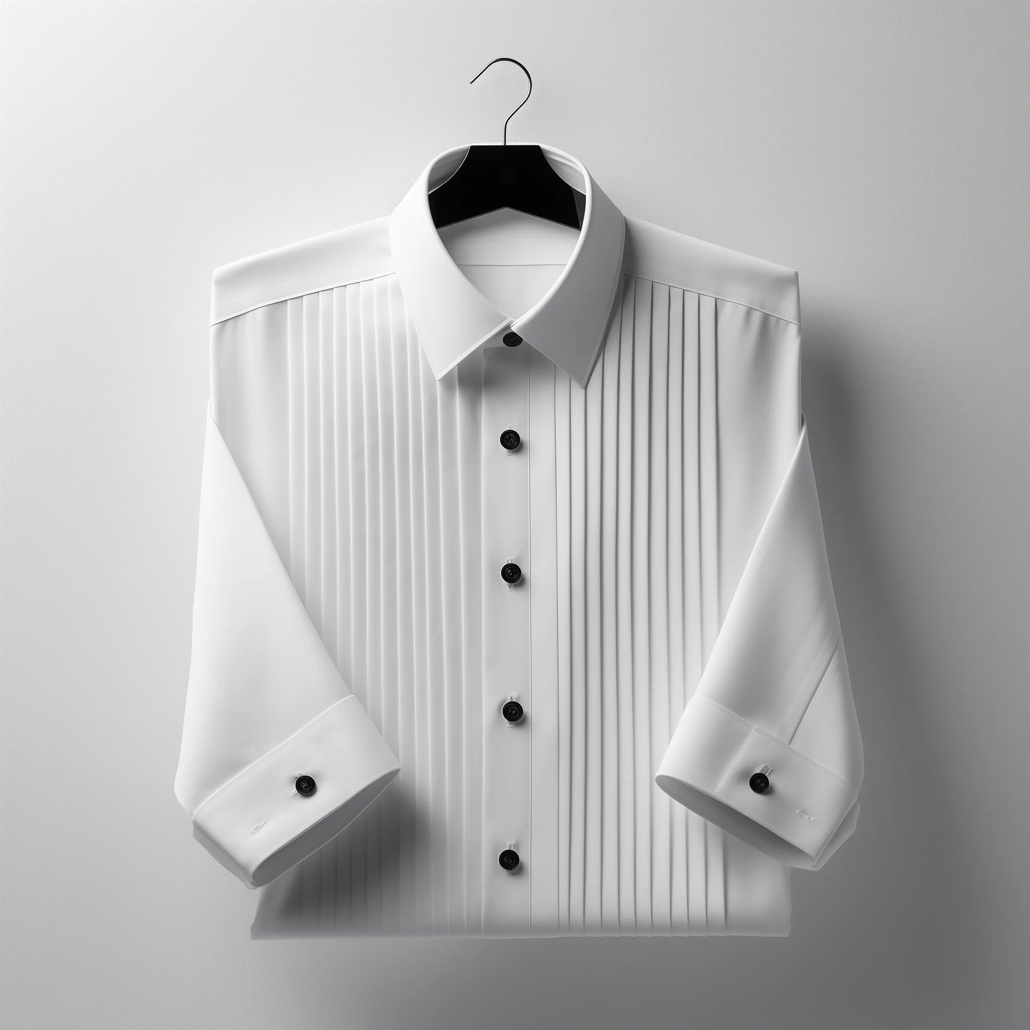 Custom Made White Tuxedo Shirt