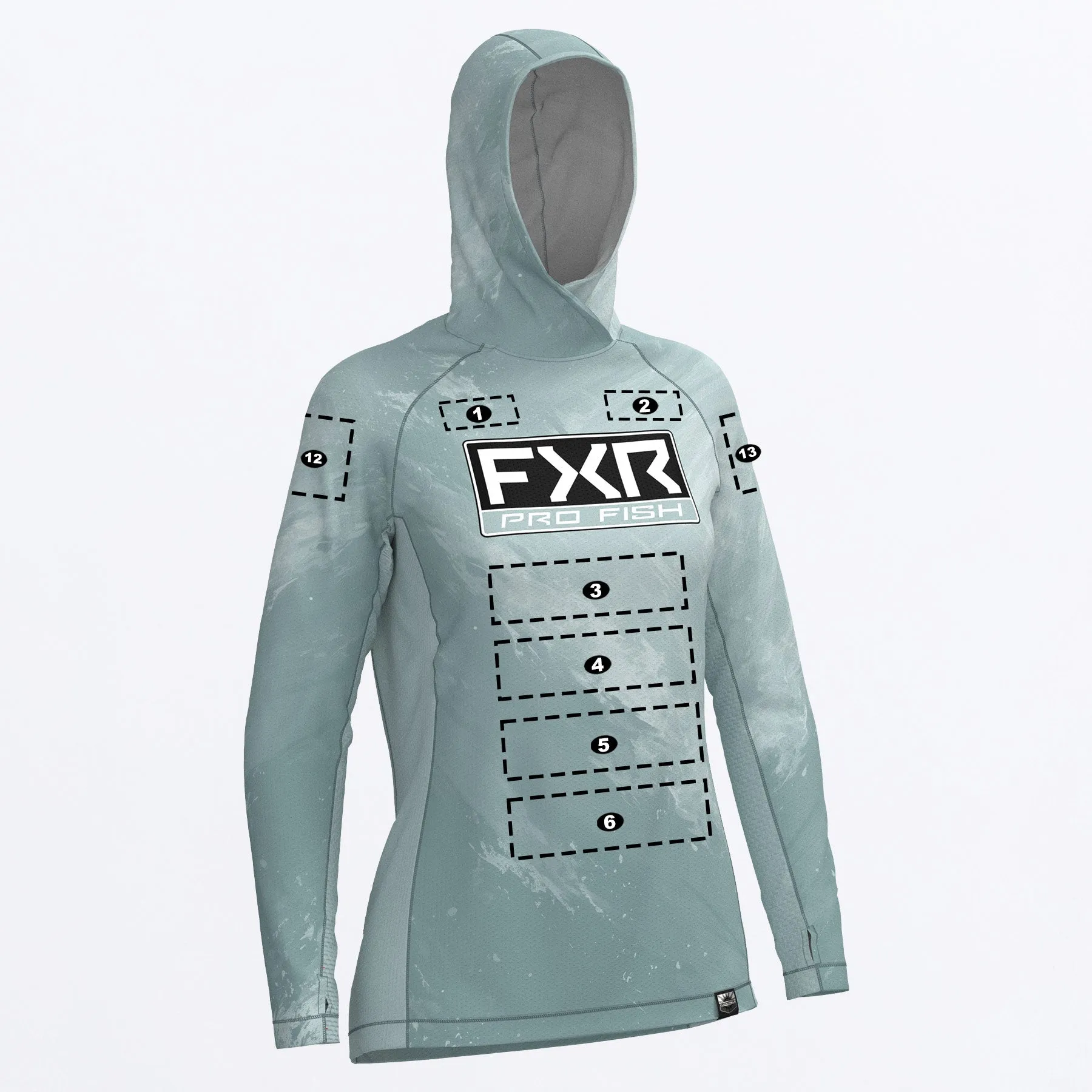 Custom W Derby Swell Air UPF Pullover Hoodie