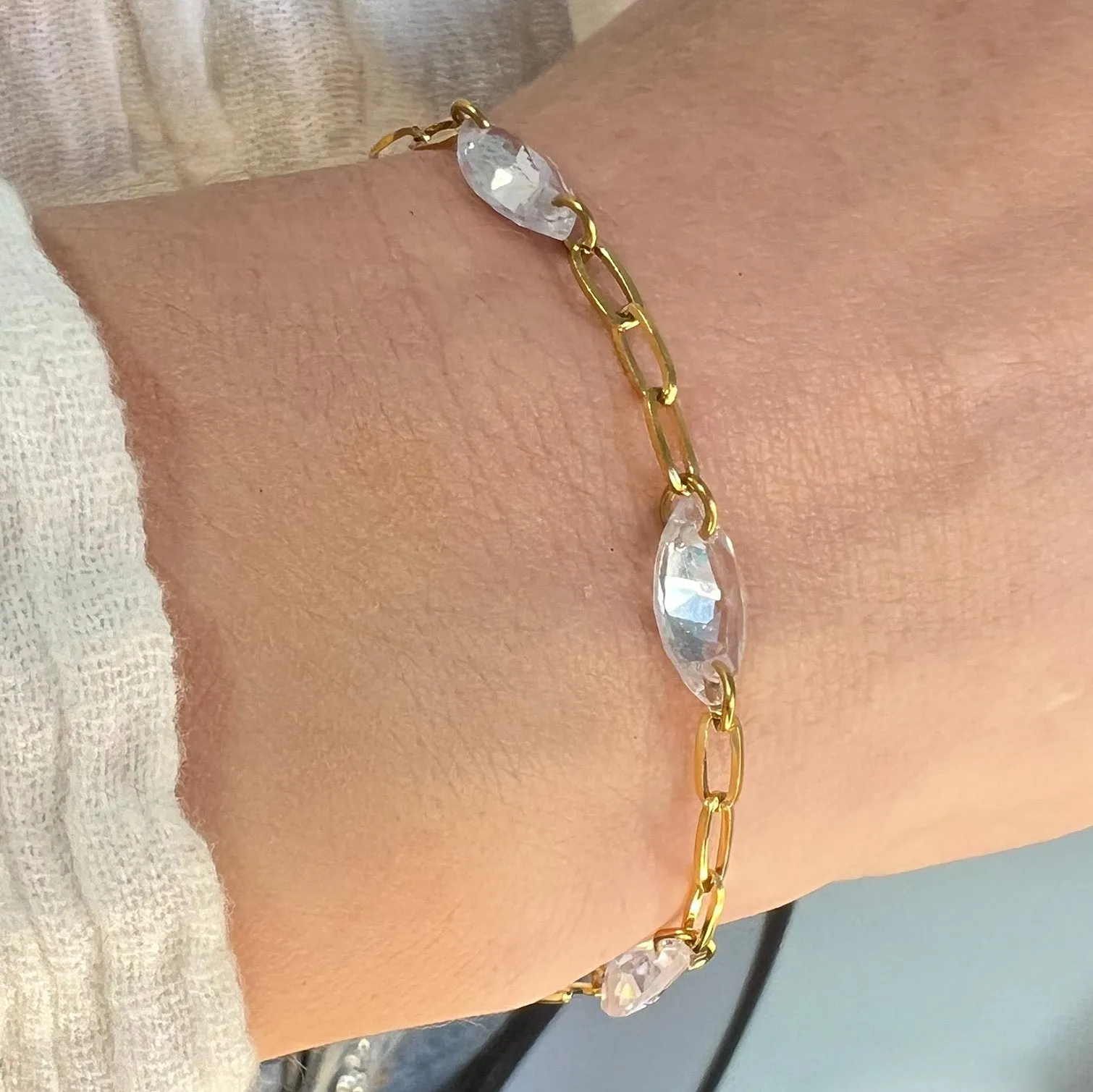 cz marquise bracelet