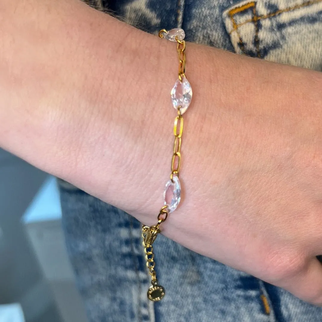 cz marquise bracelet