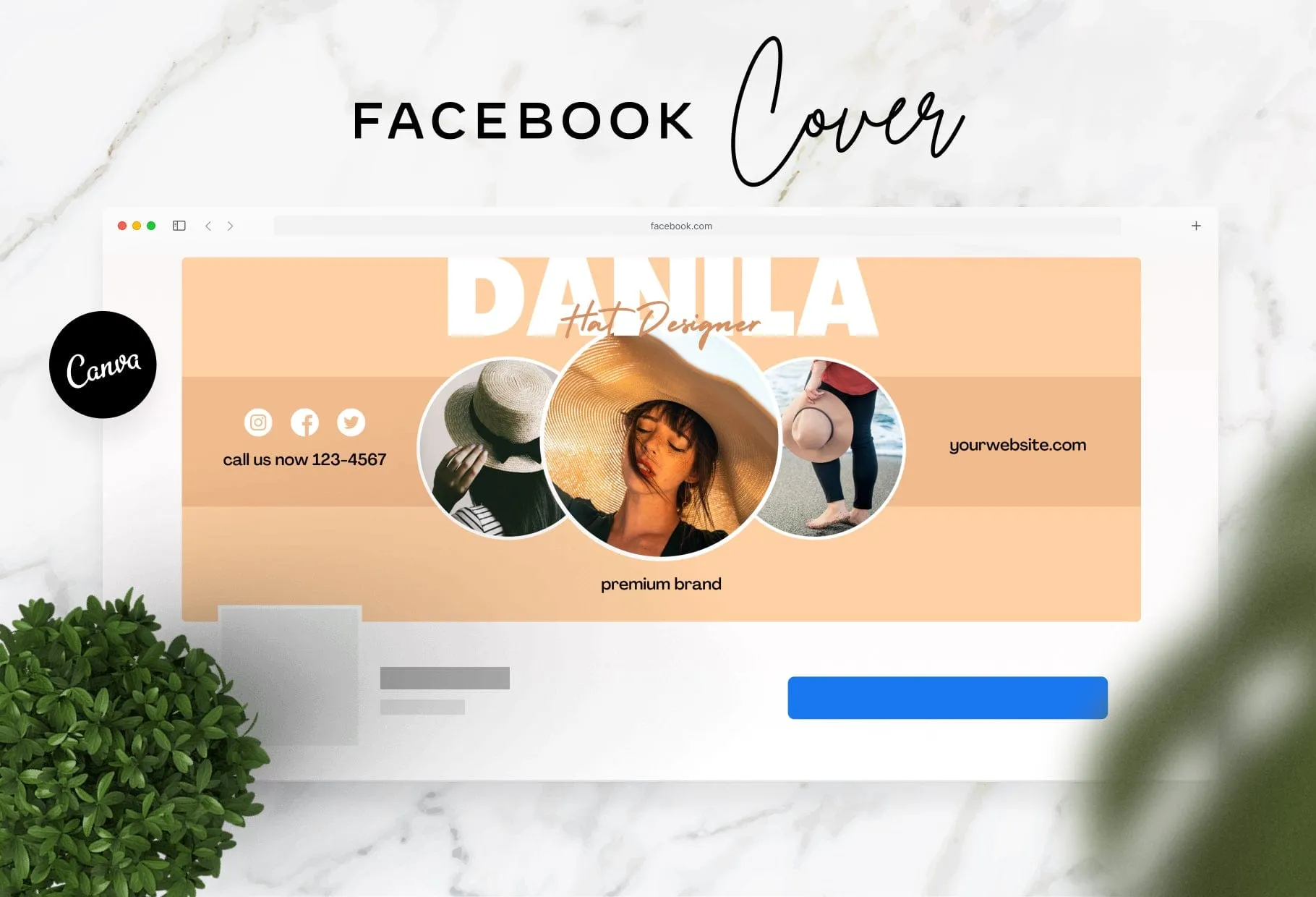 Danila Facebook Cover Canva Template