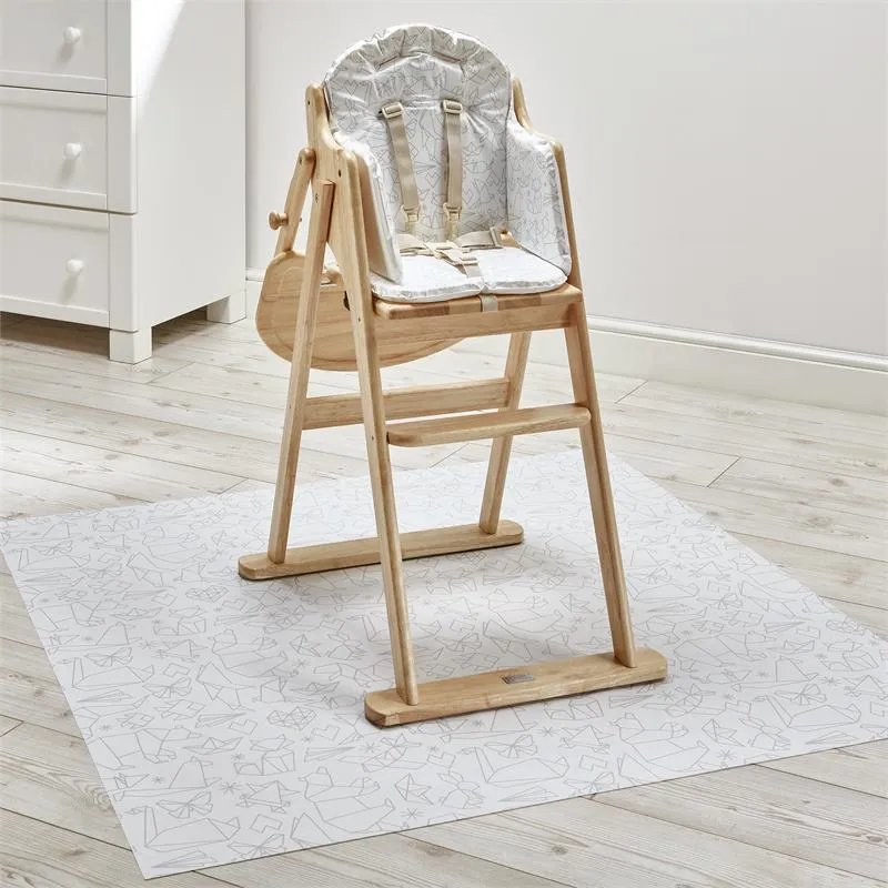Deluxe Eco Conscious Solid Wood Space Saving | Easy Folding Highchair | 5 Point Harness | Beech
