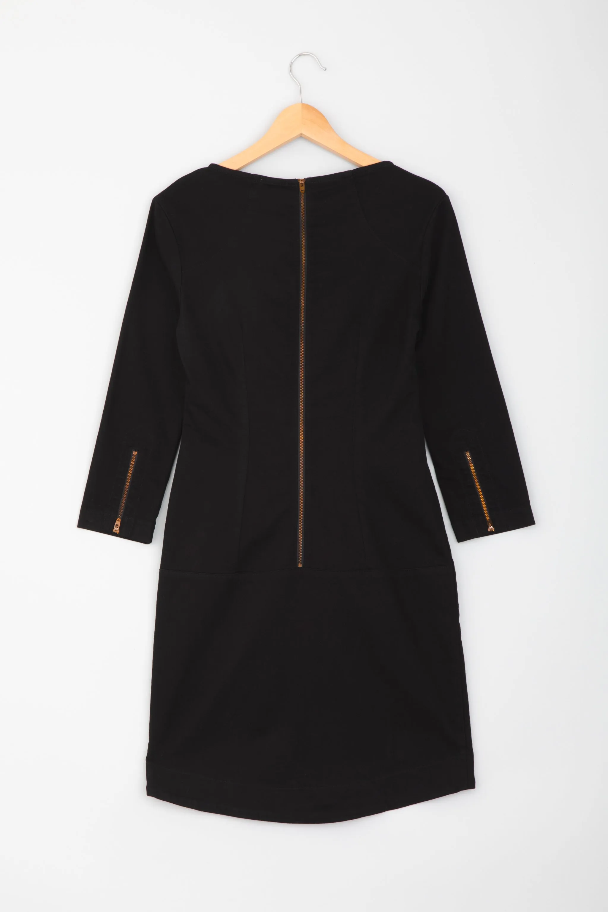 Denim Minimalist Dress in Black