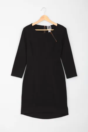 Denim Minimalist Dress in Black