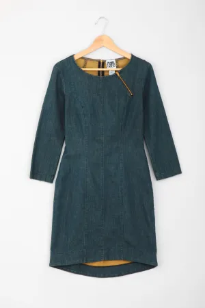 Denim Minimalist Dress in Mechanic