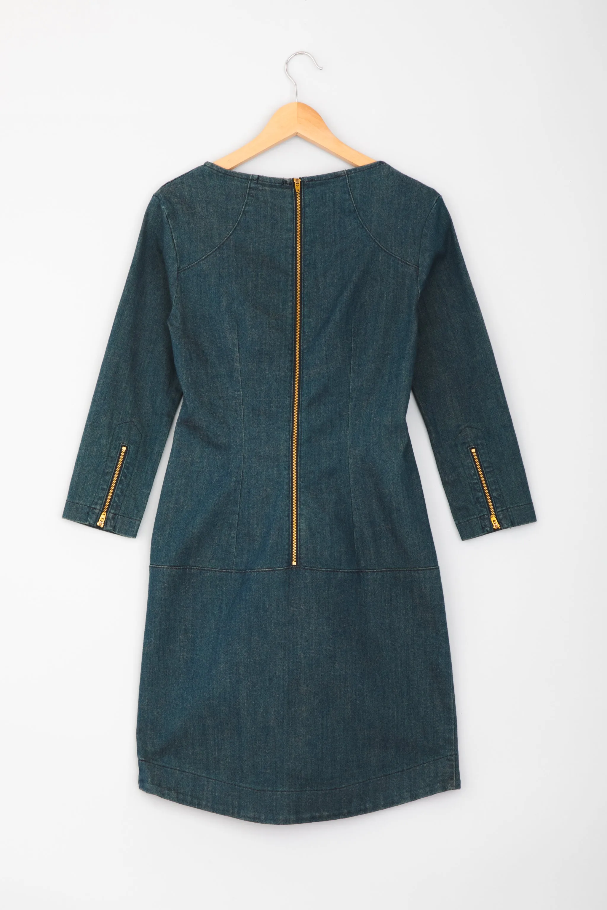 Denim Minimalist Dress in Mechanic
