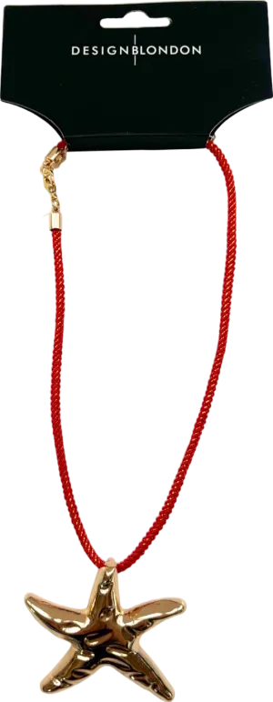 Design BLondon Red Starfish Necklace