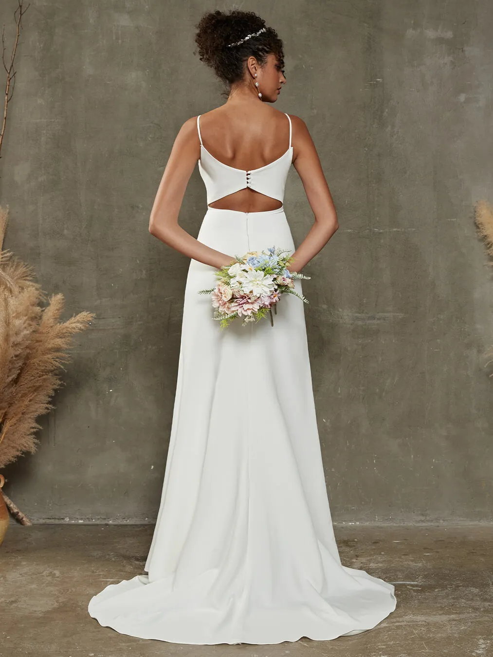 Diamond White Double FDY Sweetheart Mermaid Wedding Dress With Chapel Train