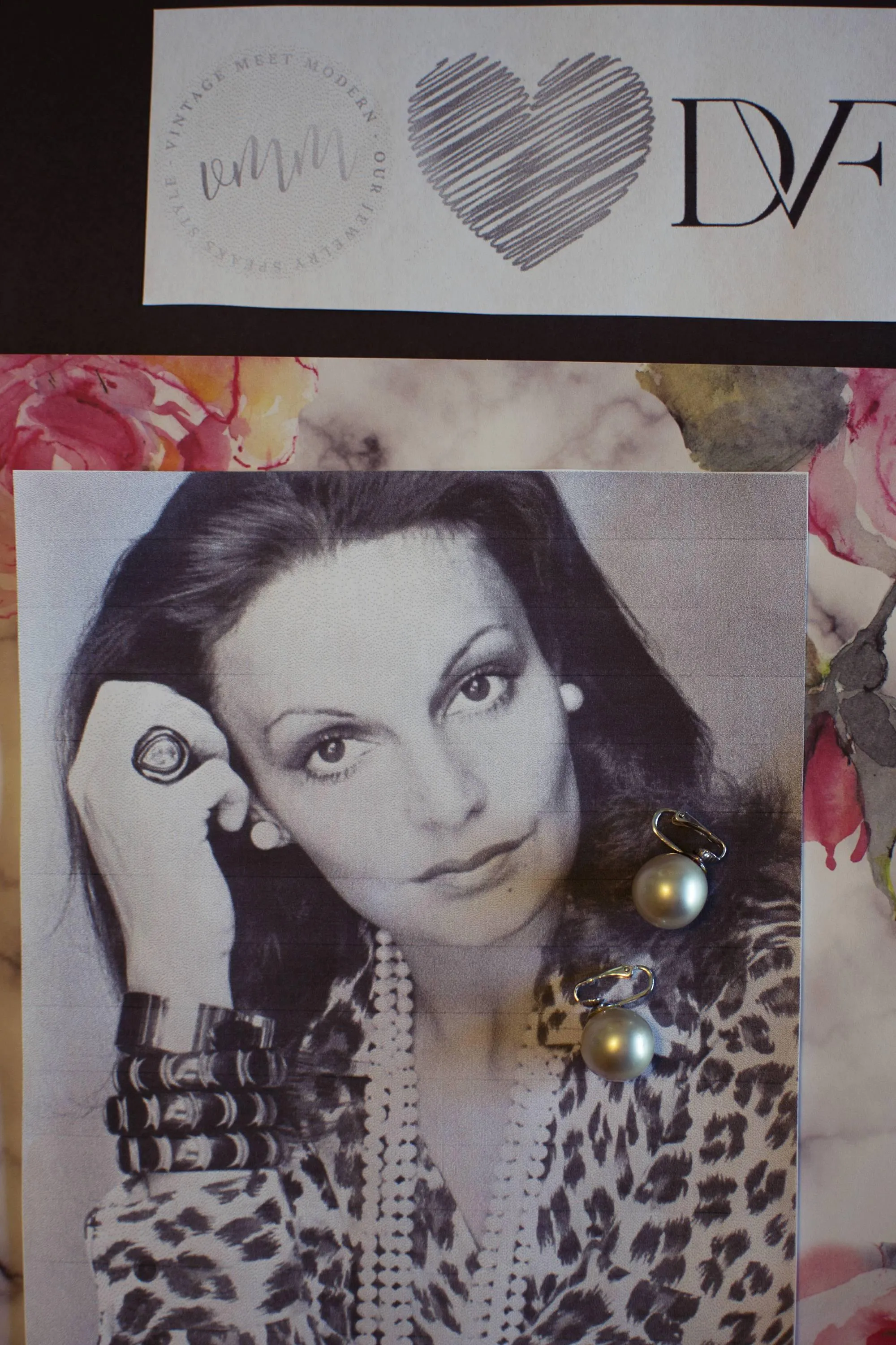 Diane von Furstenberg Gold and Silver Triangle Earring