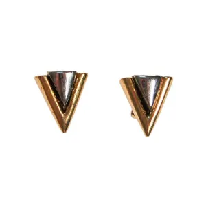 Diane von Furstenberg Gold and Silver Triangle Earring