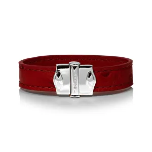 D'Monti D'Amour Red - France Luxe Genuine Ostrich Leather Womens Bracelet