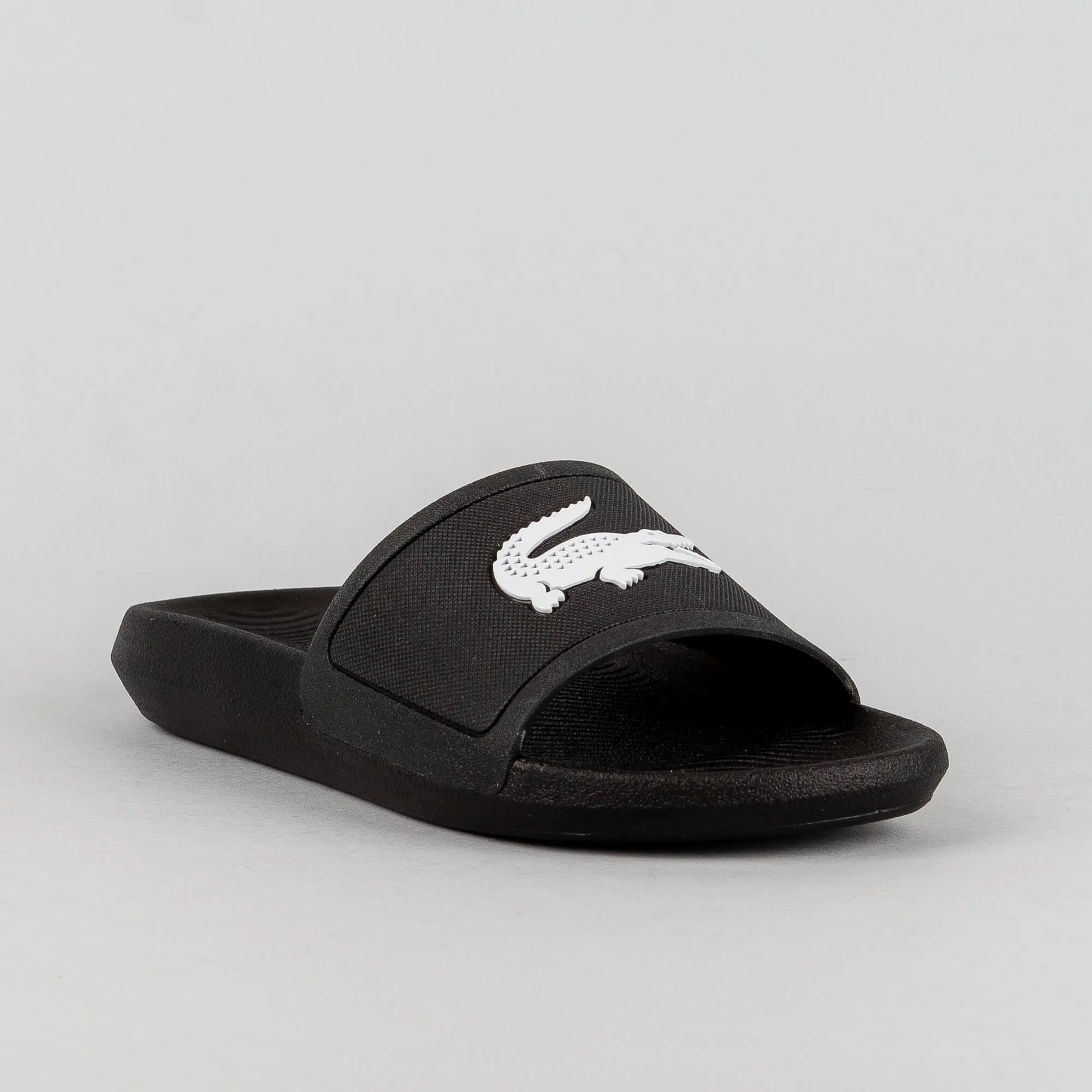 Dámske šľapky Lacoste Croco Slide Blk/Wht čierne