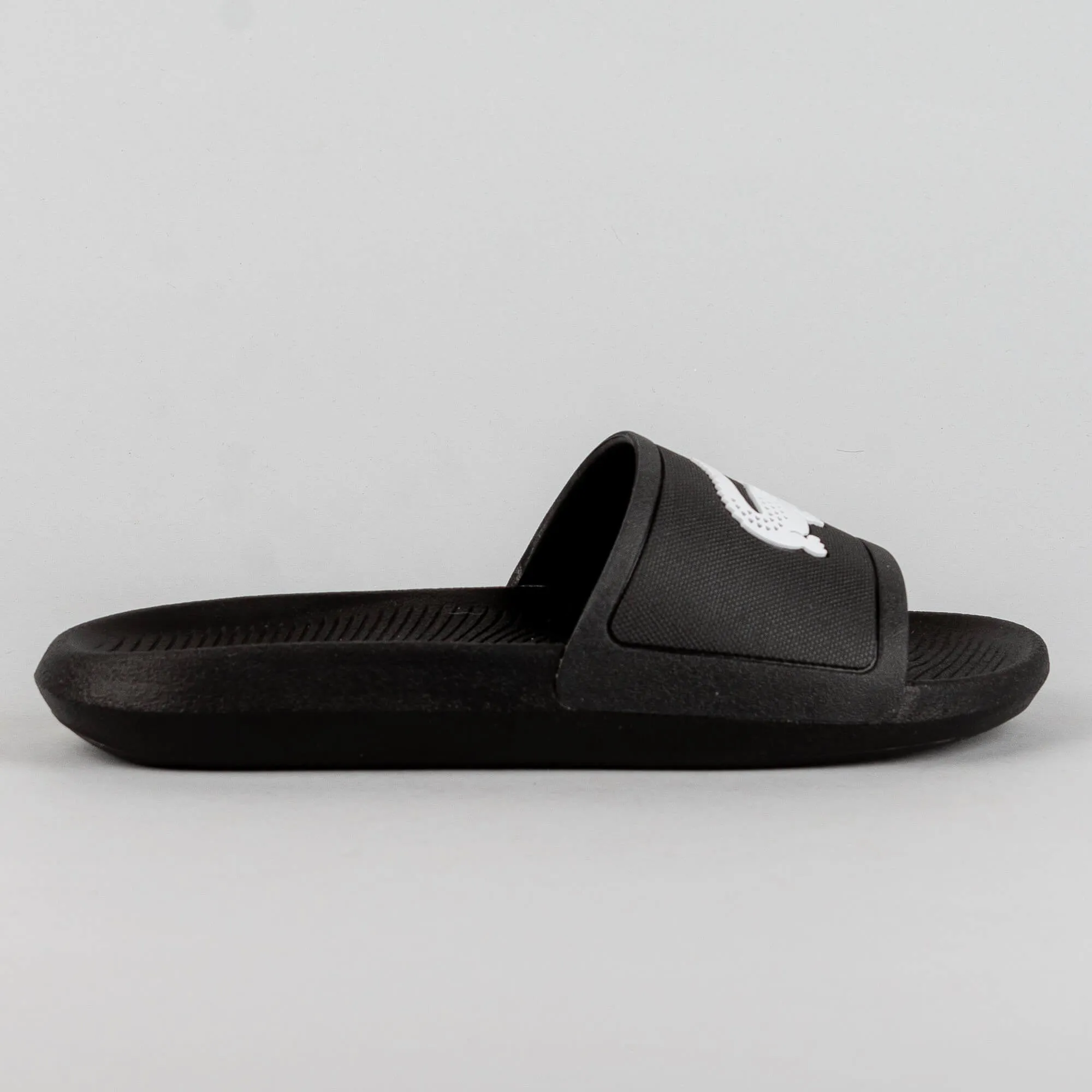 Dámske šľapky Lacoste Croco Slide Blk/Wht čierne